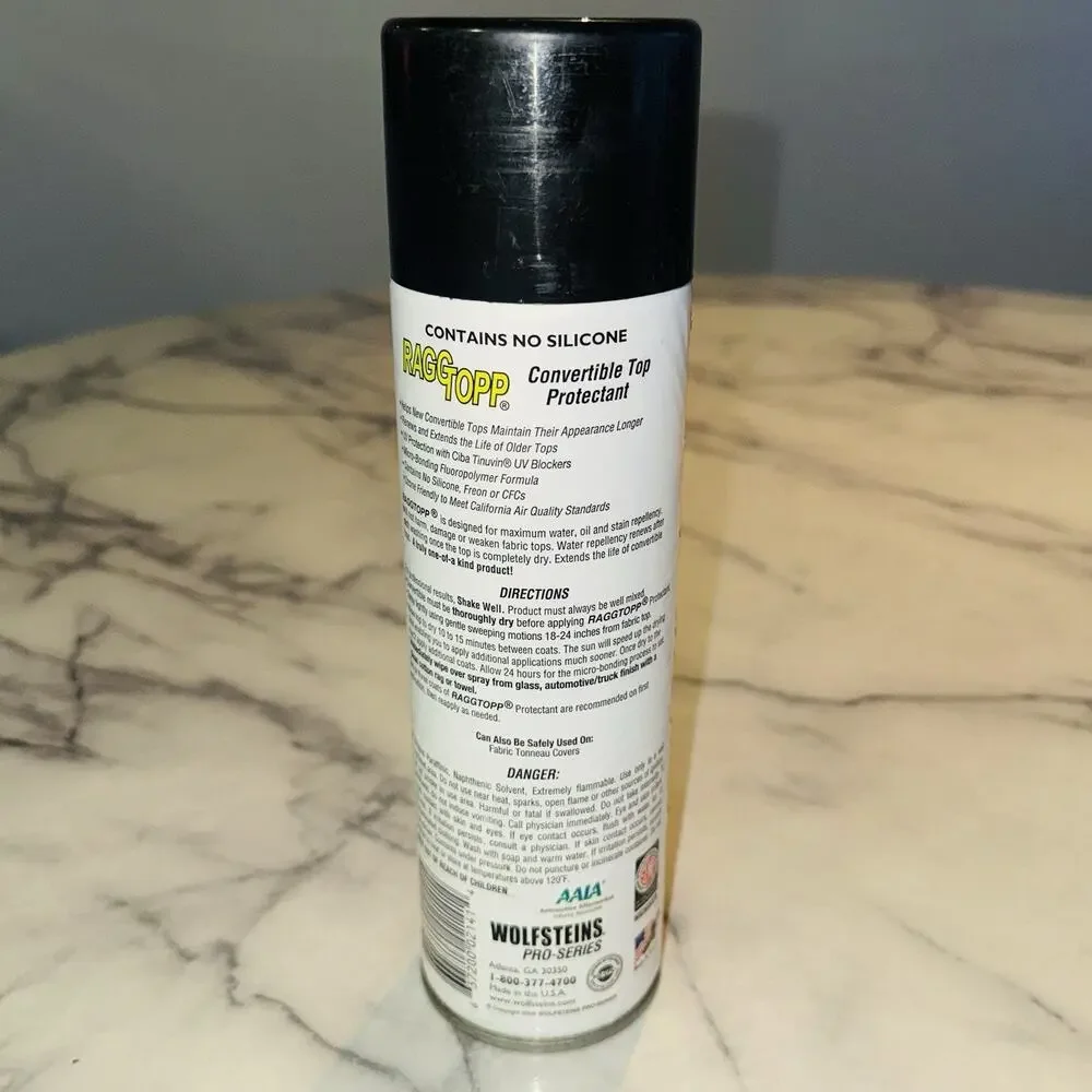 NEW RaggTopp Convertible Car Care Fabric Cleaner and UV Protector 14 Oz